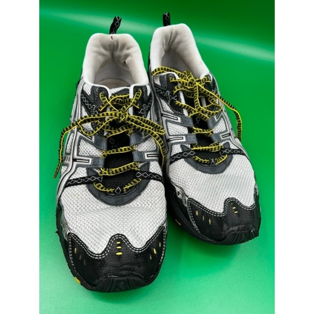 Asics Gel-Enduro 6 Running Shoes Mens 11 Silver Black Yellow Trail Sneakers